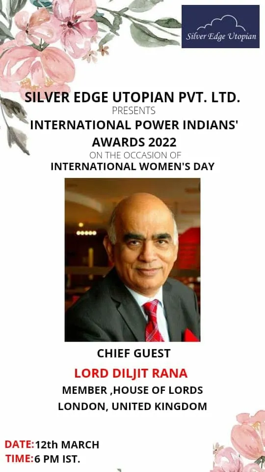 Award recipient receiving International Power Indian Award 2022